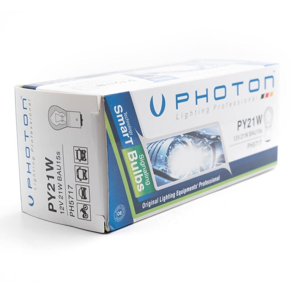 Photon PY21W 12V 93 Amber SAS Sinyal Ampulü – Uzun Ömürlü Halogen Ampul