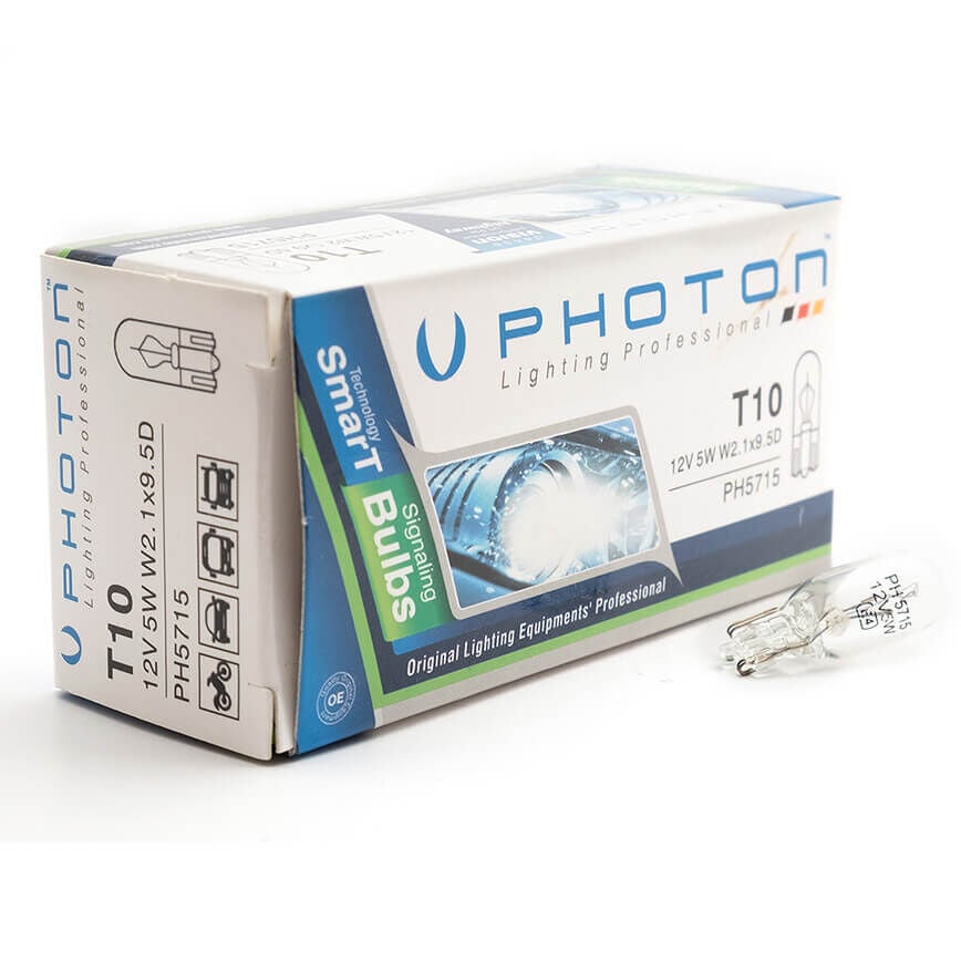 Photon T10 12V W5W Dipsiz Büyük Standart Ampul – Uzun Ömürlü Halogen Ampul